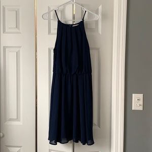 Navy Blue dress - bridesmaid, summer dress